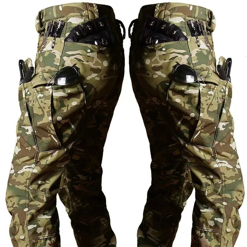 Pantalon tactique imperméable et chaud hiver coque souple spécial tactique
