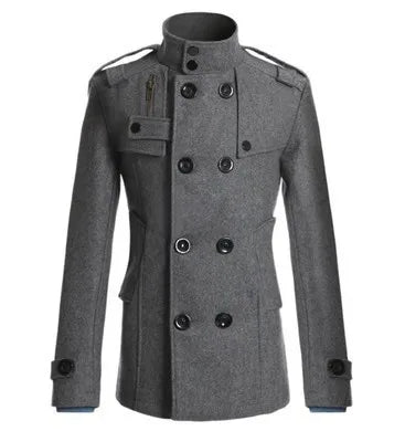 Nouveau manteau en laine, coupe ajustée, trench-coat en laine mi-long et long