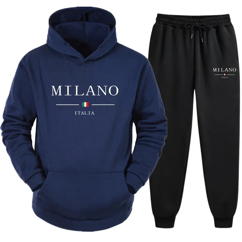 Ensemble 2025 MILANO de haute qualité de jogging et de sports de plein air à la mode et confortables, pantalons de sport, sweat-shirt