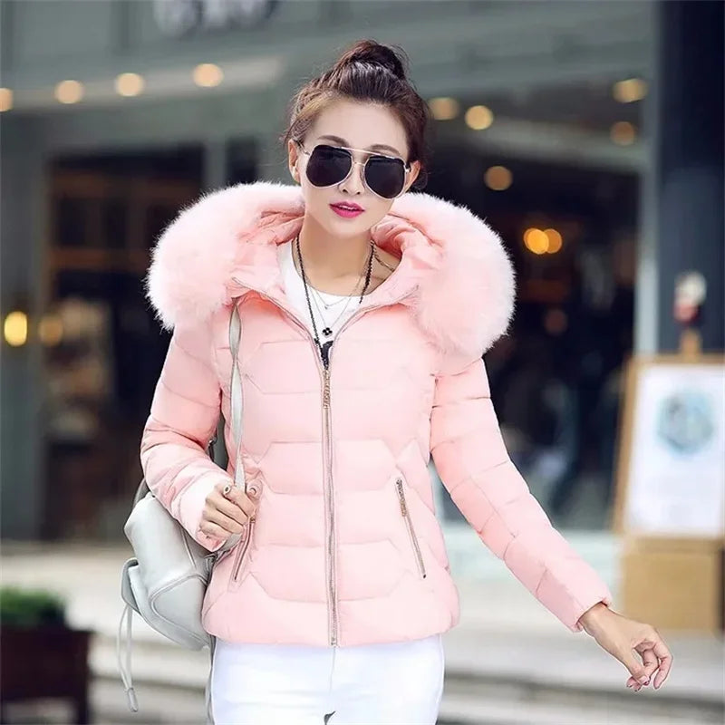 Fausse fourrure pour femme, doudoune courte, automne-hiver, parka à capuche, chaude, nouveauté 2025