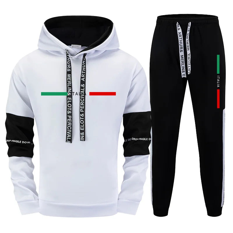 Jogging survêtement Italia, impression, décontracté, sweats/pantalons de haute qualité Fitness, capuche.