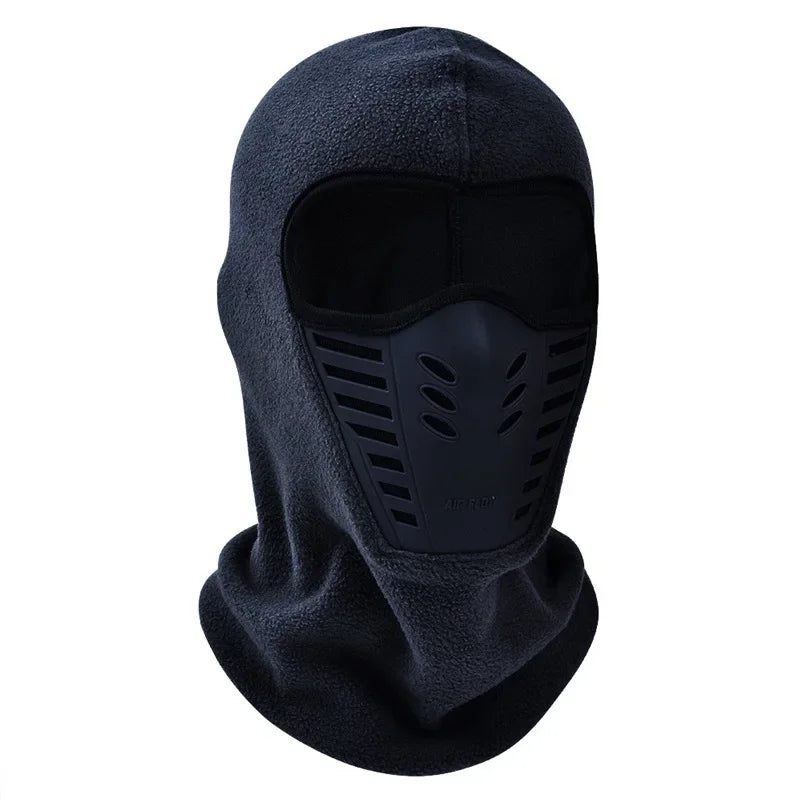 Cagoule de ski d'hiver en polaire épaisse, écharpe, protection du visage, chapeau chaud et coupe-vent, couvre-chef, masque
