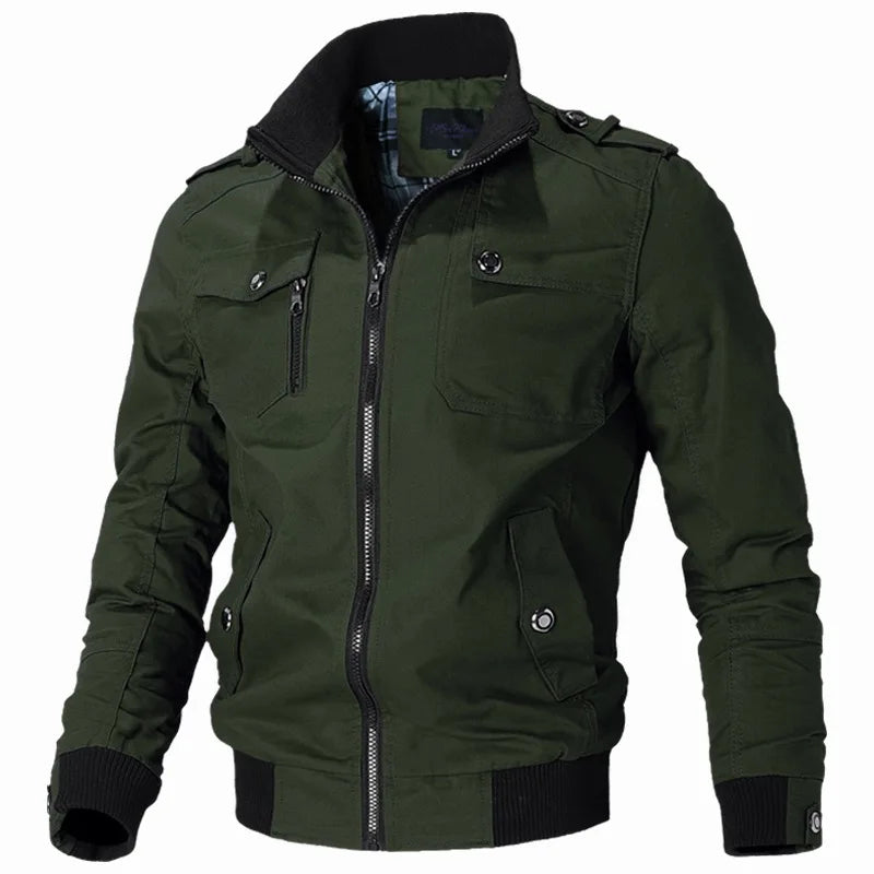 Veste décontractée pour homme, nouvelle collection printemps-automne 2025, style militaire, pour sports de plein air et moto