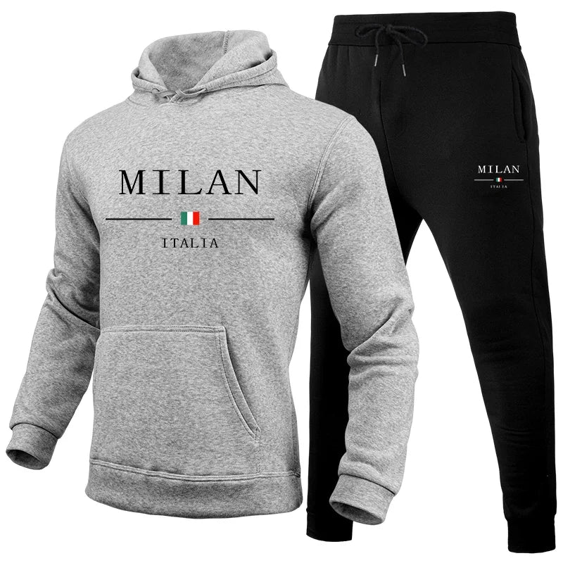 Survêtement d'extérieur chaud, vêtements de sport à capuche et pantalons de survêtement confortables au quotidien, tenues de sport à la mode.