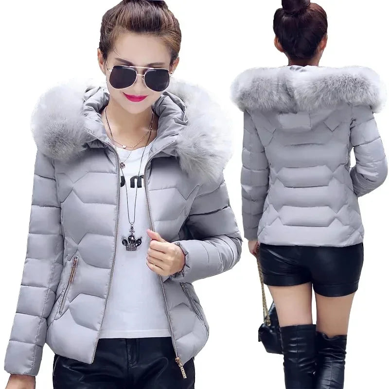 Fausse fourrure pour femme, doudoune courte, automne-hiver, parka à capuche, chaude, nouveauté 2025