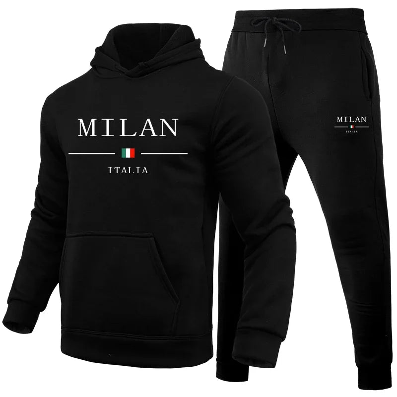 Survêtement d'extérieur chaud, vêtements de sport à capuche et pantalons de survêtement confortables au quotidien, tenues de sport à la mode.