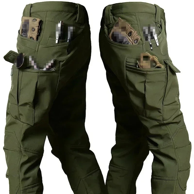 Pantalon tactique imperméable et chaud hiver coque souple spécial tactique