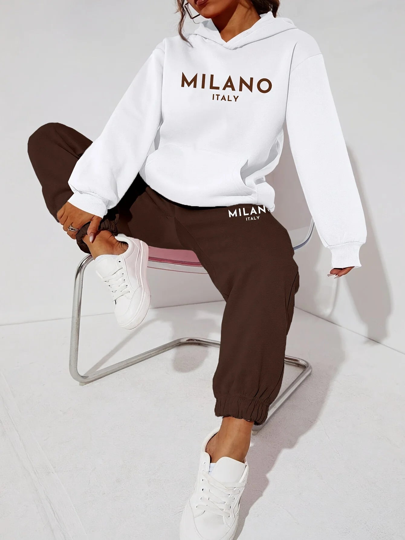 Sweat à capuche imprimé MILANO, ensemble pantalon de protection, Hip Hop Street, sweat à capuche décontracté, vêtements chauds, nouveau, automne.
