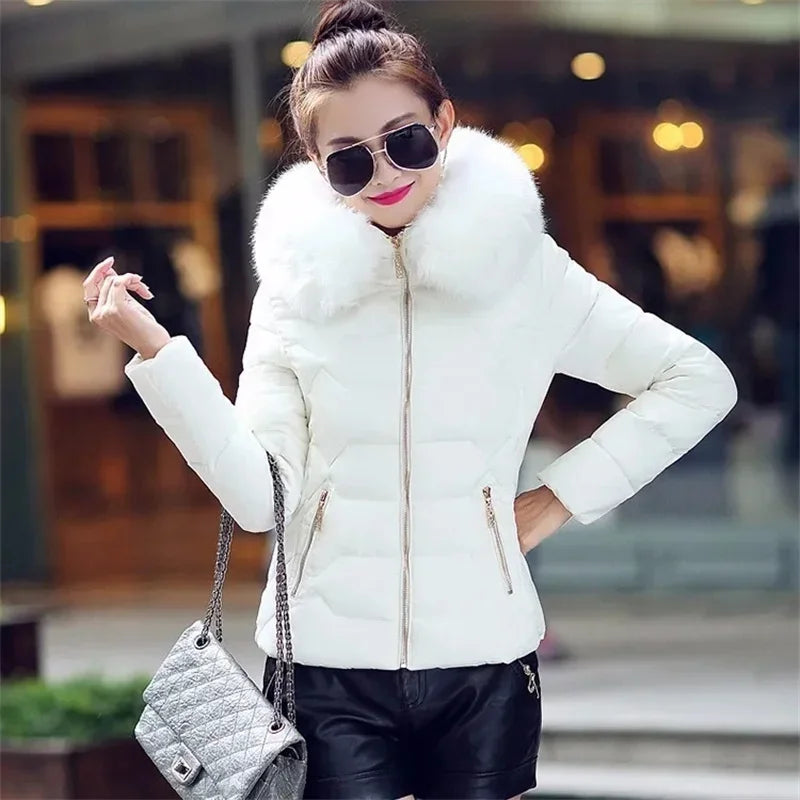 Fausse fourrure pour femme, doudoune courte, automne-hiver, parka à capuche, chaude, nouveauté 2025