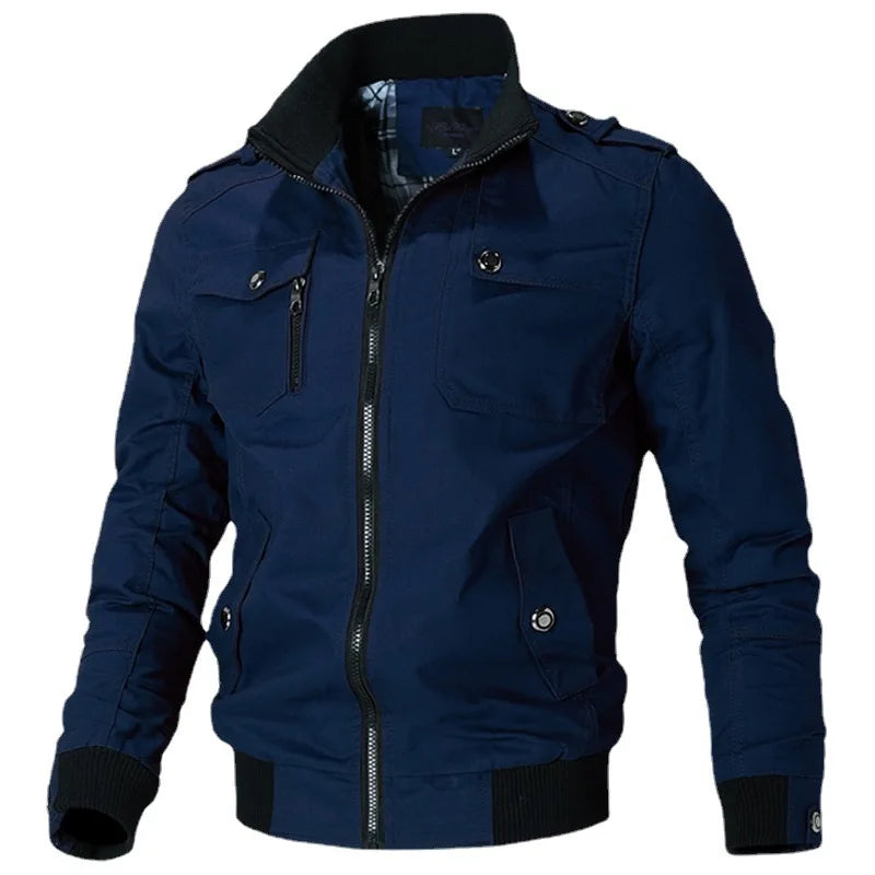 Veste décontractée pour homme, nouvelle collection printemps-automne 2025, style militaire, pour sports de plein air et moto