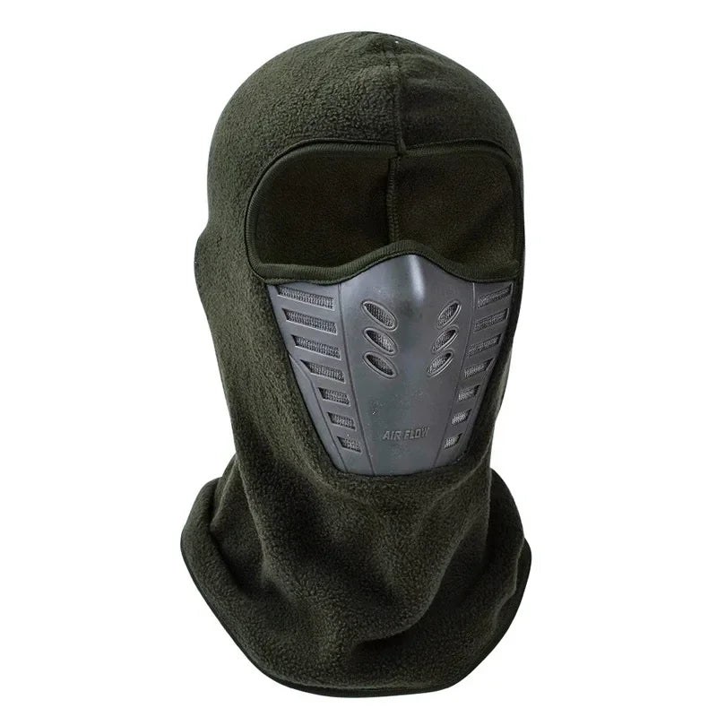 Cagoule de ski d'hiver en polaire épaisse, écharpe, protection du visage, chapeau chaud et coupe-vent, couvre-chef, masque