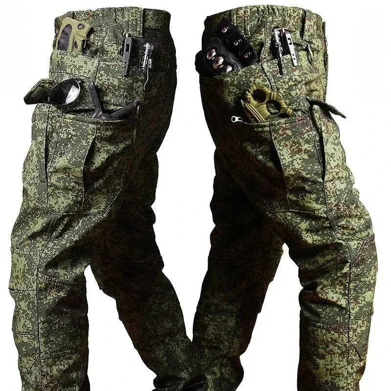 Pantalon tactique imperméable et chaud hiver coque souple spécial tactique