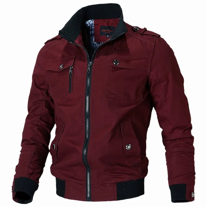 Veste décontractée pour homme, nouvelle collection printemps-automne 2025, style militaire, pour sports de plein air et moto