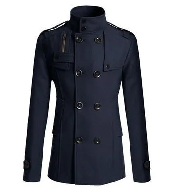Nouveau manteau en laine, coupe ajustée, trench-coat en laine mi-long et long