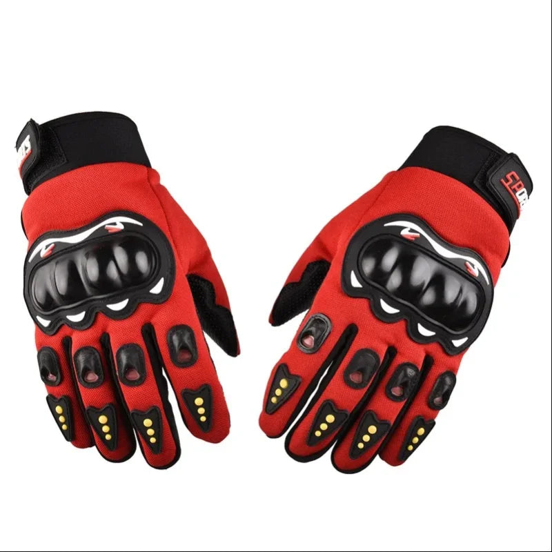 Gants de moto, protection intégrale des doigts, pour sports de plein air, respirants, pour course, cyclisme, équitation, fitness