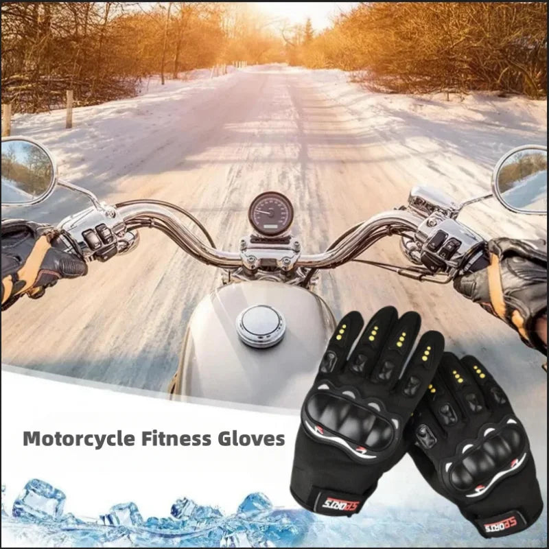 Gants de moto, protection intégrale des doigts, pour sports de plein air, respirants, pour course, cyclisme, équitation, fitness