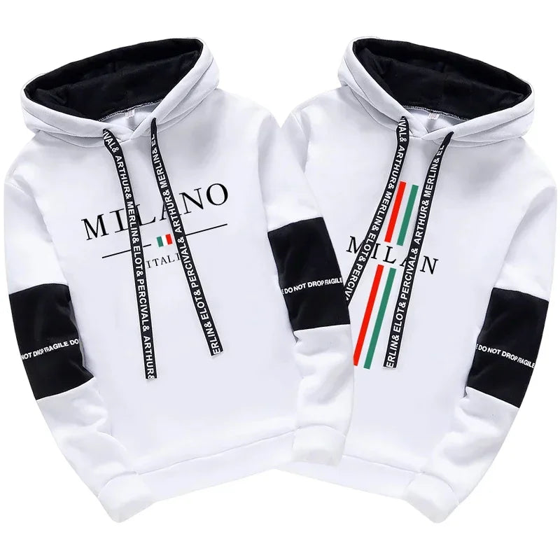 2025 nouveauté sweats à capuche mode Milano imprimé, toutes saisons, quotidien, sport, décontracté, pull Streetwear.