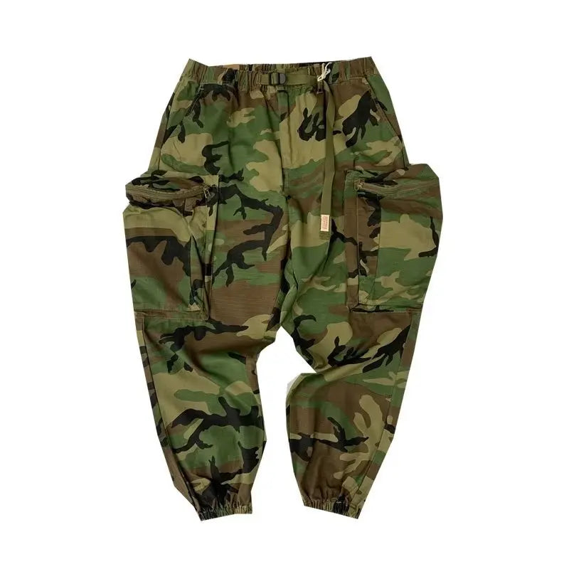 Sarouel pour homme, mode camouflage tactique, grande poche, multifonctionnel, ample, décontracté, sport, jogging, entraînement