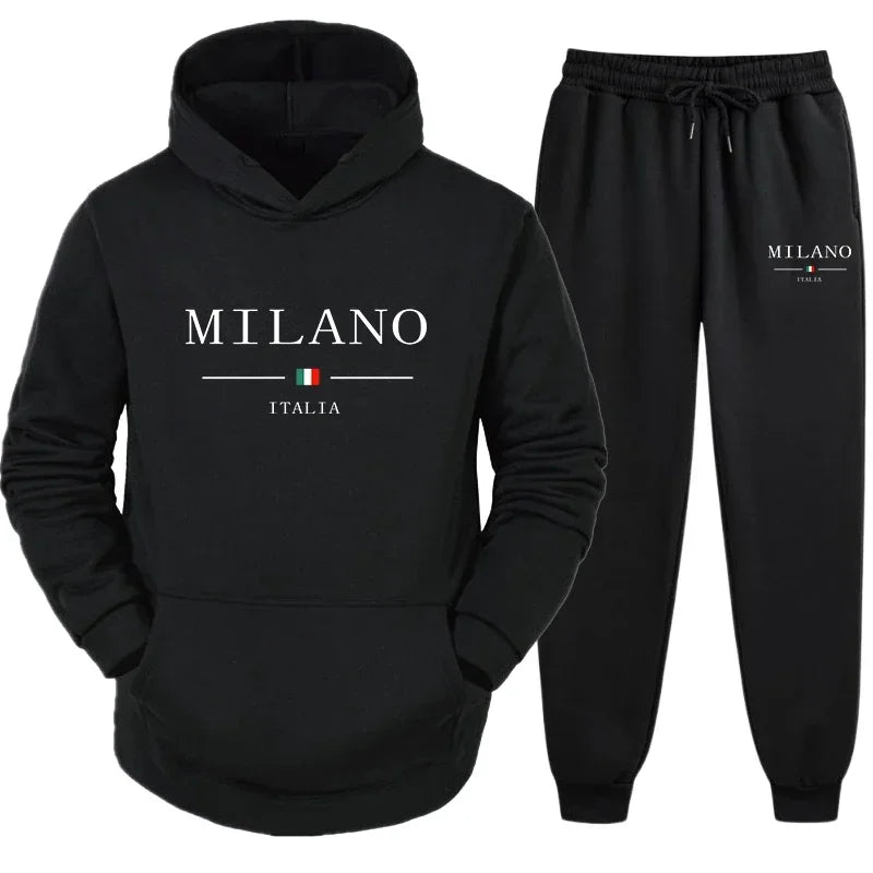 Ensemble 2025 MILANO de haute qualité de jogging et de sports de plein air à la mode et confortables, pantalons de sport, sweat-shirt