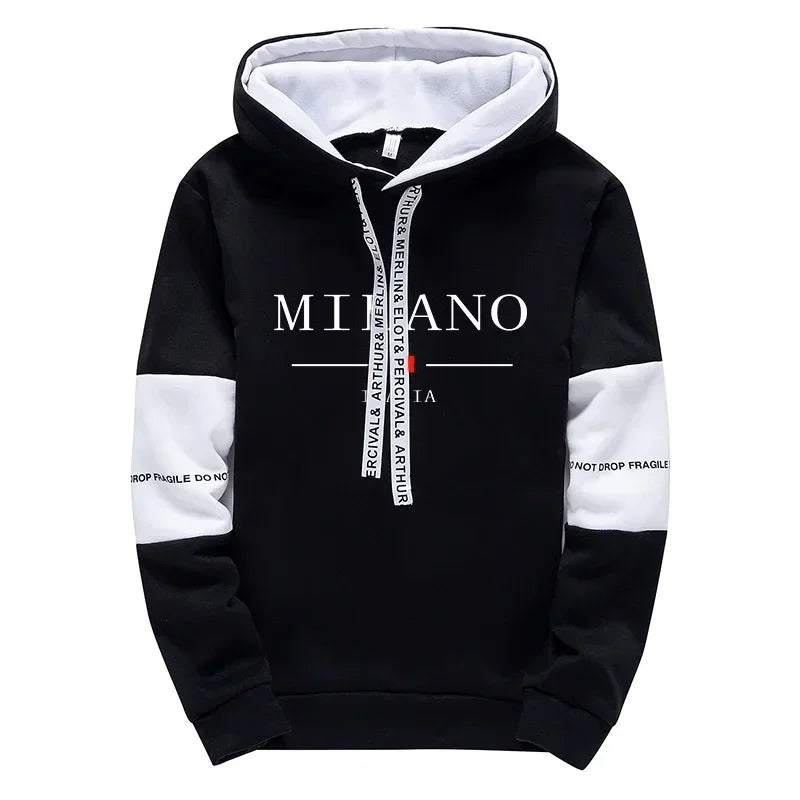 2025 nouveauté sweats à capuche mode Milano imprimé, toutes saisons, quotidien, sport, décontracté, pull Streetwear.