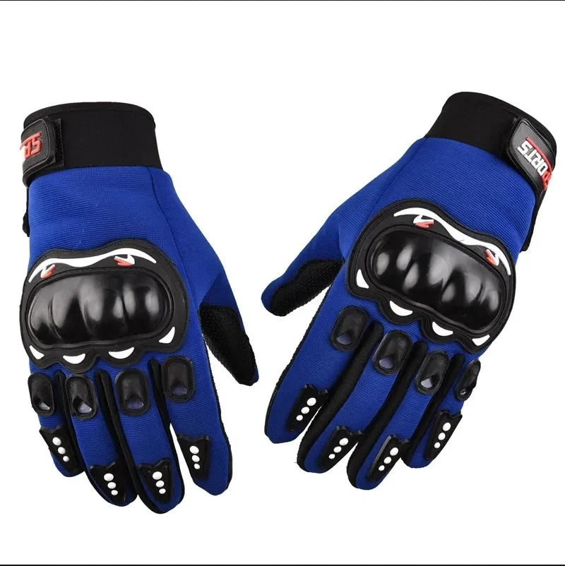 Gants de moto, protection intégrale des doigts, pour sports de plein air, respirants, pour course, cyclisme, équitation, fitness