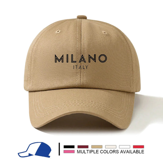 Casquette de baseball avec motif imprimé Milano Italy, polyvalente et tendance