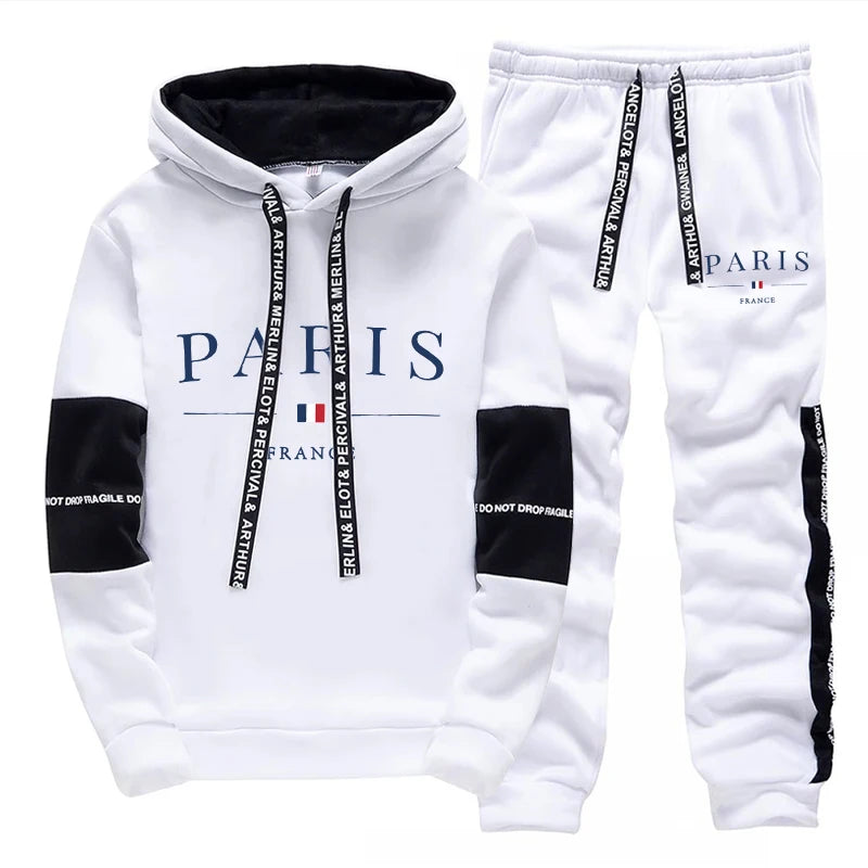 Sweats à capuche et sweat-shirts pour hommes, pantalons de survêtement polyvalents, mode, vêtements de sport de haute qualité, automne-hiver, tenue confortable au quotidien, Paris