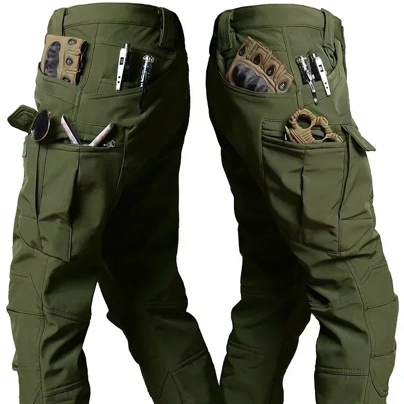 Pantalon tactique imperméable et chaud hiver coque souple spécial tactique