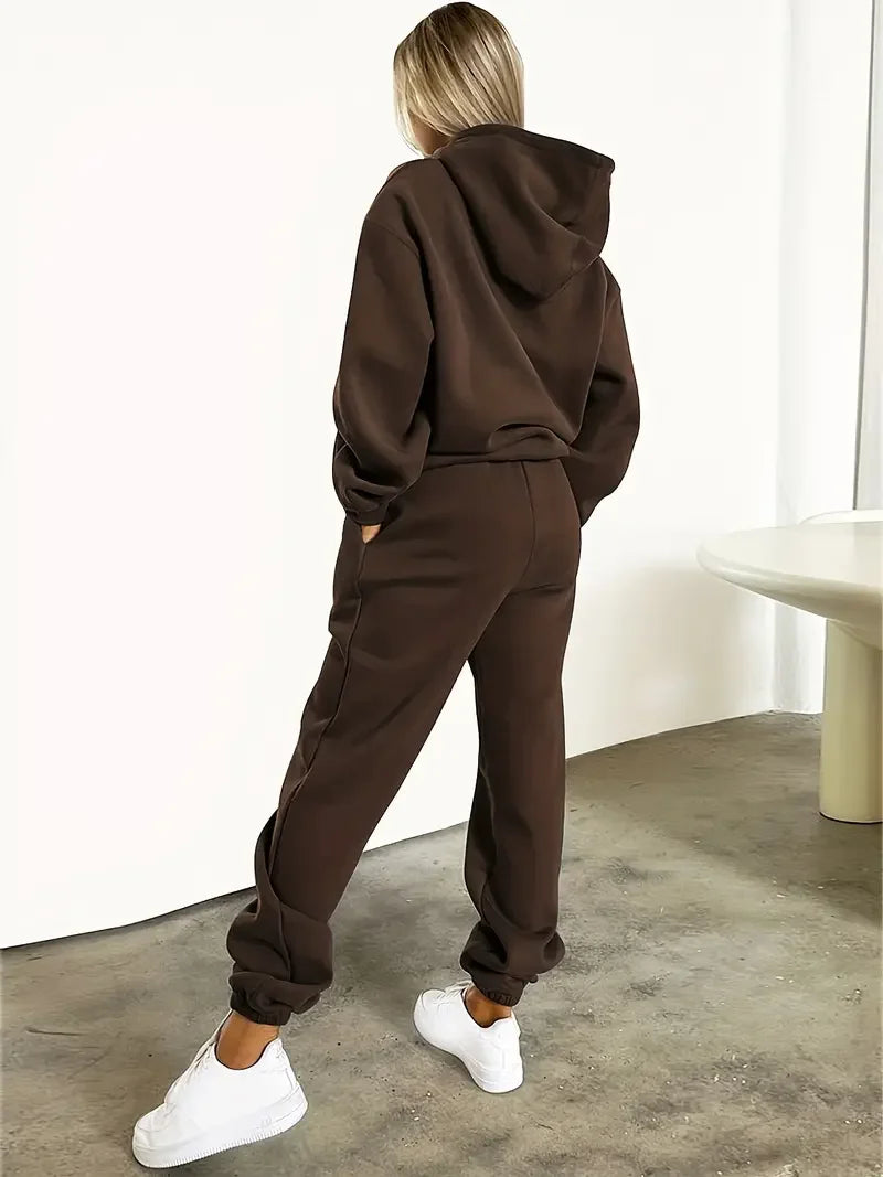 MILANO imprimé sweat à capuche, ensemble rue Hip Hop, vêtements décontracté 2 pièces vêtements en peluche sweat parfait pour l'extérieur.