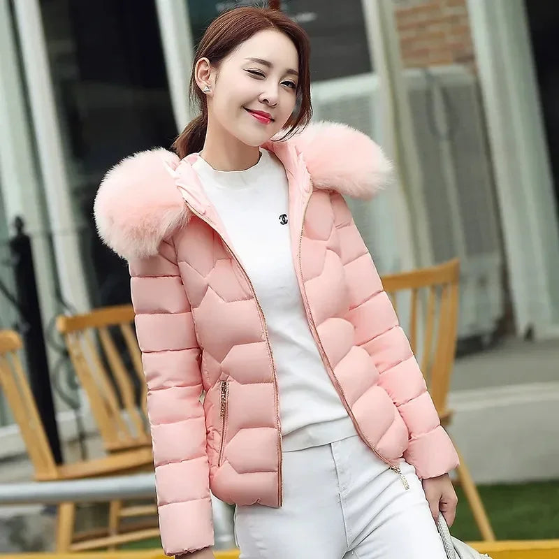 Fausse fourrure pour femme, doudoune courte, automne-hiver, parka à capuche, chaude, nouveauté 2025