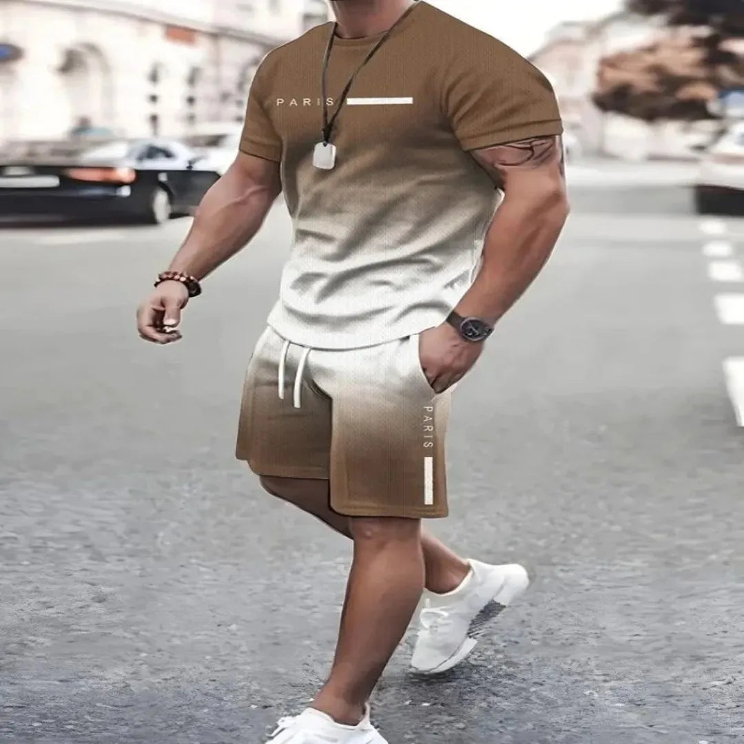 Haut à manches courtes et col rond pour homme, imprimé lettres simples, style Harajuku, vêtements décontractés pour hommes, été 2025
