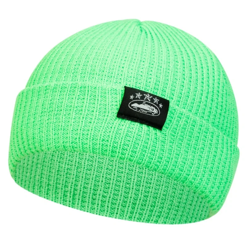 Bonnets unisexe avec étiquette de plusieurs sortes, chapeau chaud d'hiver, bonnet pour femmes et hommes.