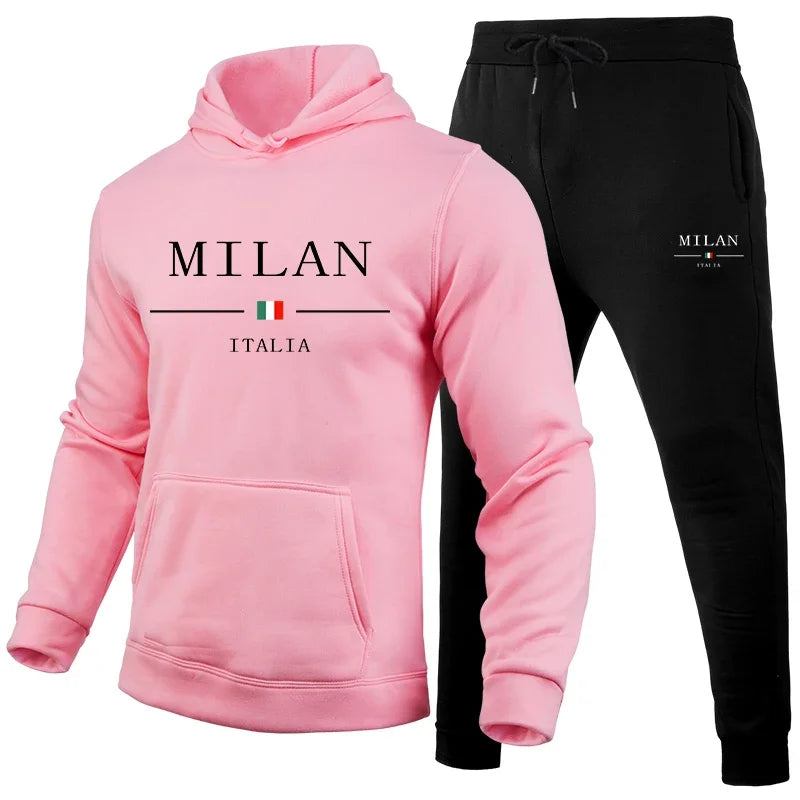 Survêtement d'extérieur chaud, vêtements de sport à capuche et pantalons de survêtement confortables au quotidien, tenues de sport à la mode.