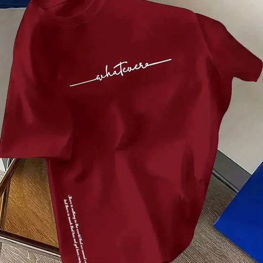 T-shirt d'été streetwear minimaliste, 100 % pur coton, à la mode et respirant.