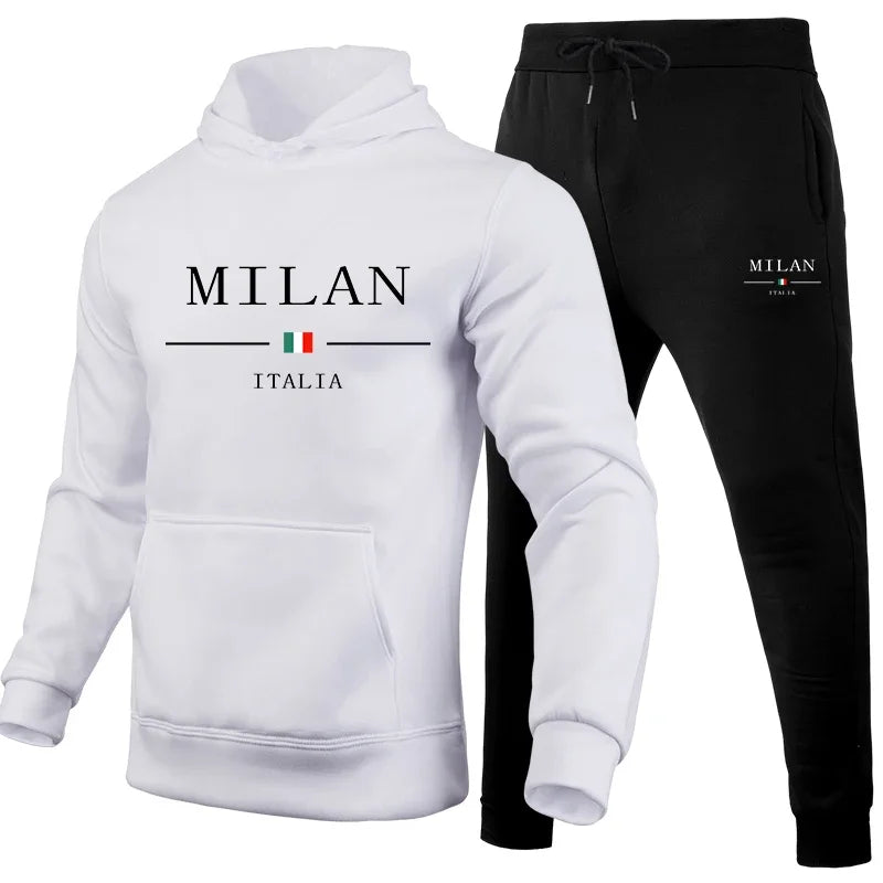 Survêtement d'extérieur chaud, vêtements de sport à capuche et pantalons de survêtement confortables au quotidien, tenues de sport à la mode.