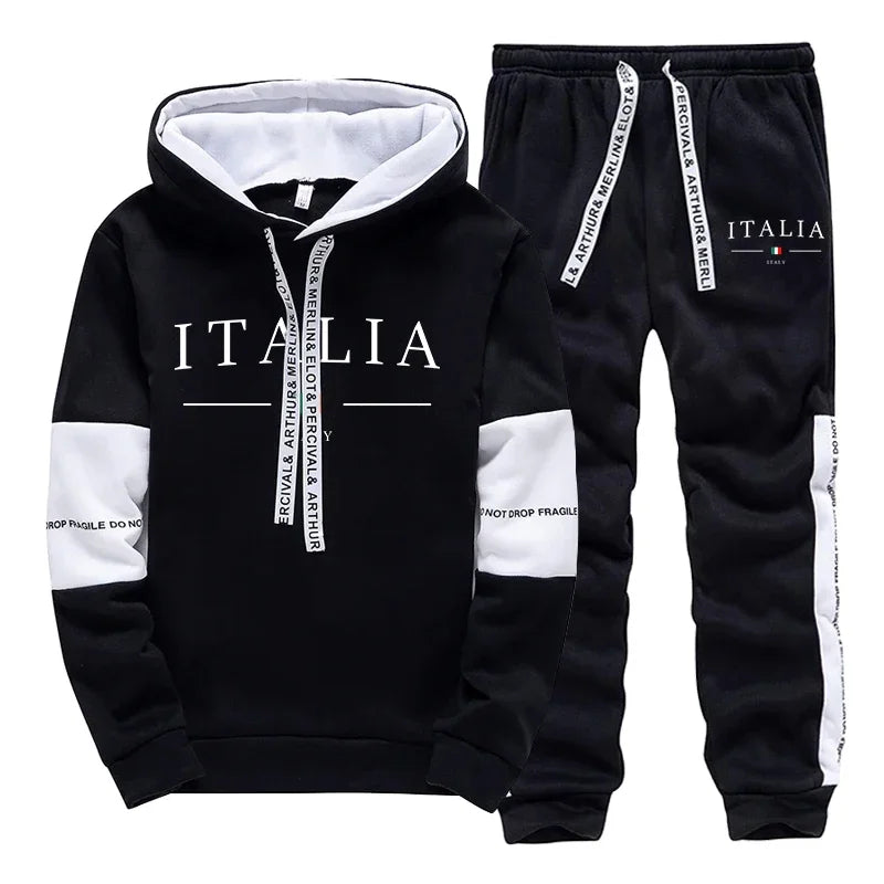 Automne hiver survêtement à capuche décontracté simple sweats et quotidien pantalon de survêtement confort en plein air Jogging haute qualité