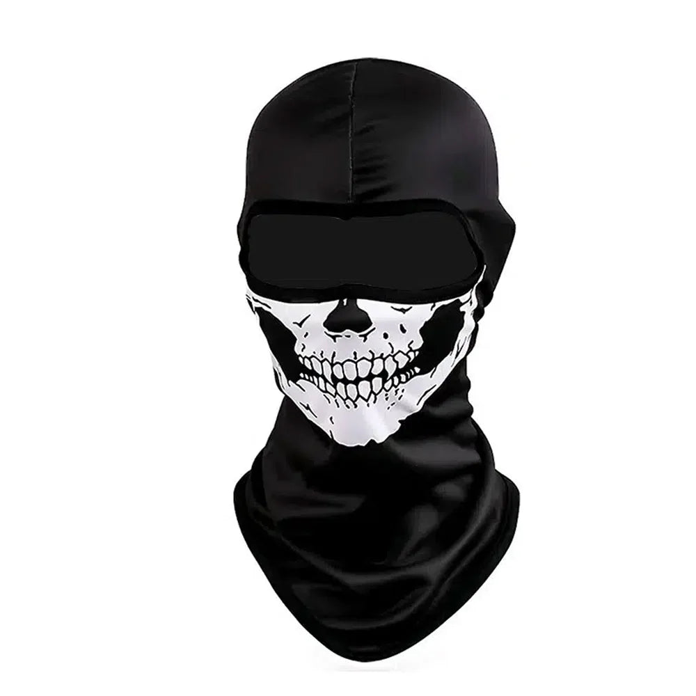 Cagoule imprimé tête de mort, masque intégral de vélo, moto d'extérieur, ski