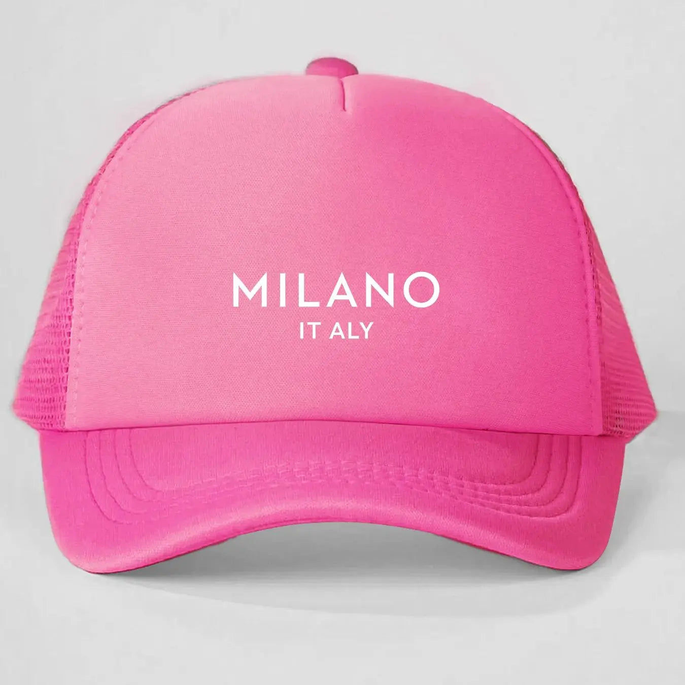 Casquette Rose respirante imprimée « MILANO » casquette adaptée aux sports de loisirs en plein air en été et en automne,