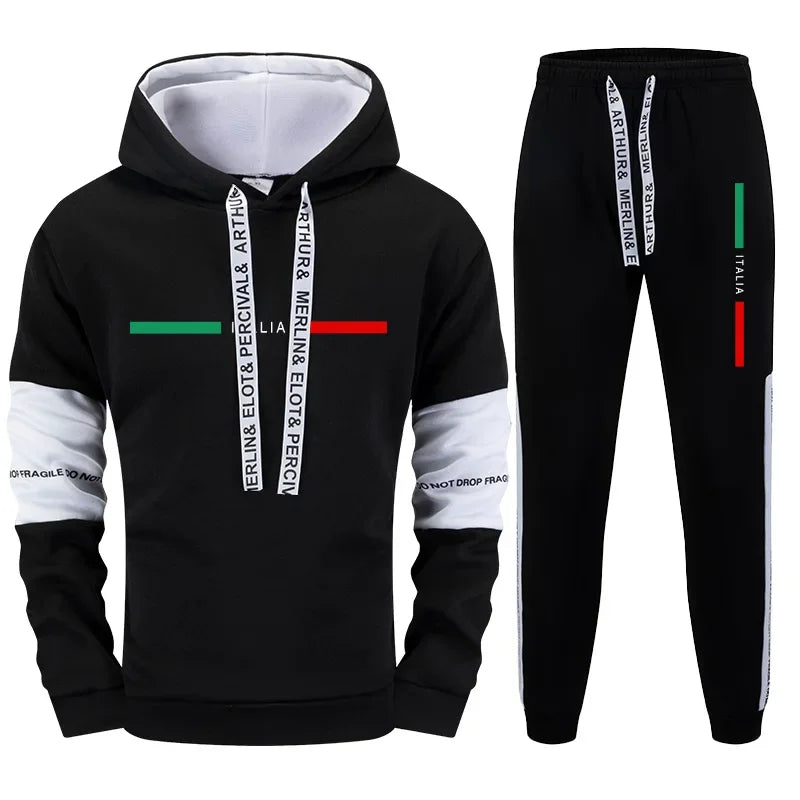Jogging survêtement Italia, impression, décontracté, sweats/pantalons de haute qualité Fitness, capuche.