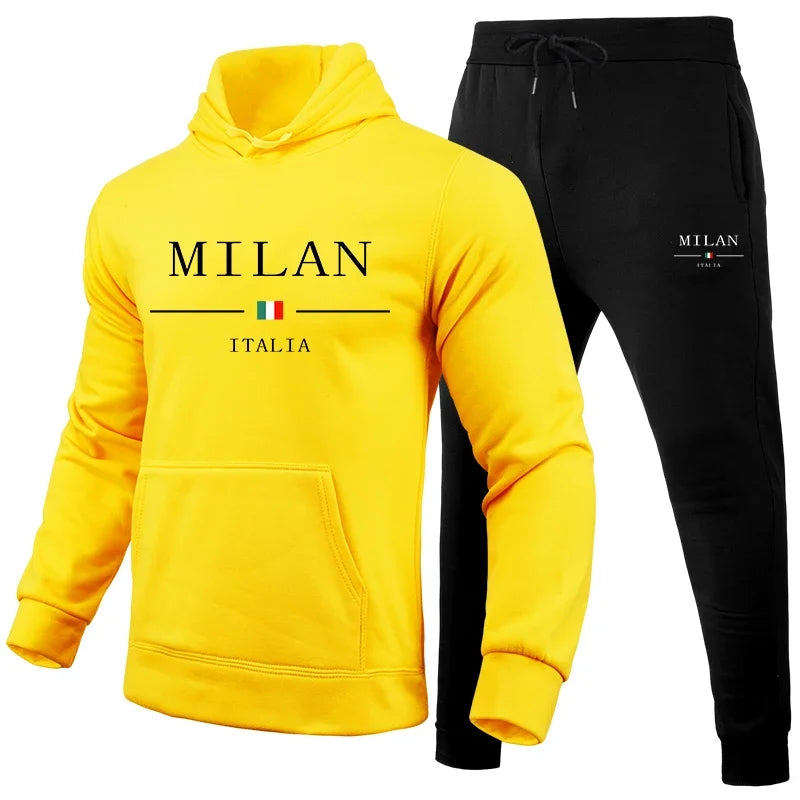 Survêtement d'extérieur chaud, vêtements de sport à capuche et pantalons de survêtement confortables au quotidien, tenues de sport à la mode.