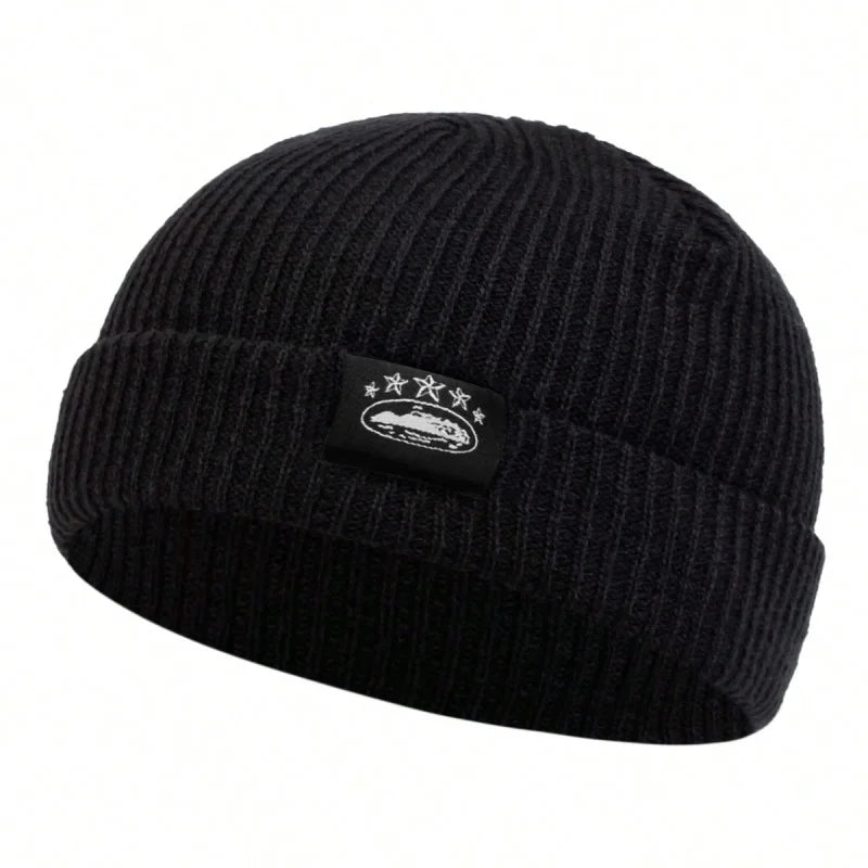 Bonnets unisexe avec étiquette de plusieurs sortes, chapeau chaud d'hiver, bonnet pour femmes et hommes.