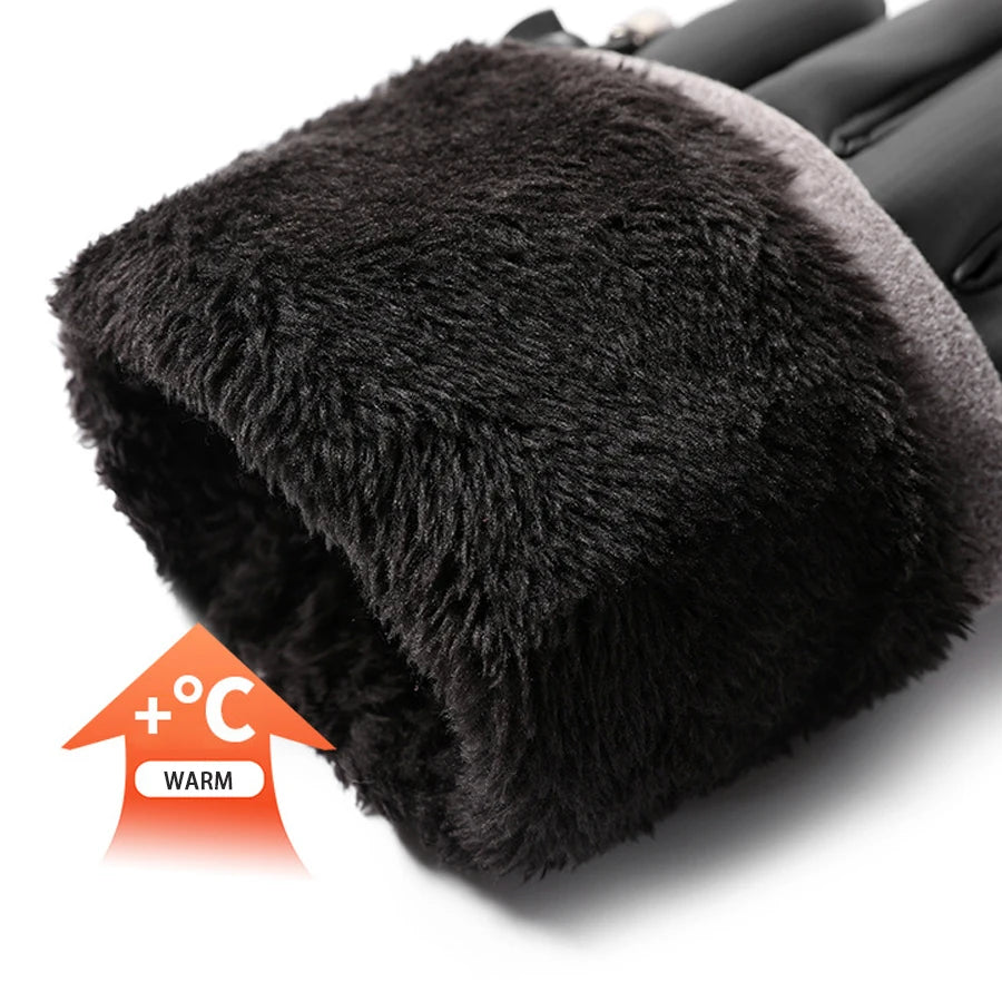Gants d'hiver, coupe-vent, imperméables, en peluche, gants épais et chauds, équitation sportive, moto, écran tactile.