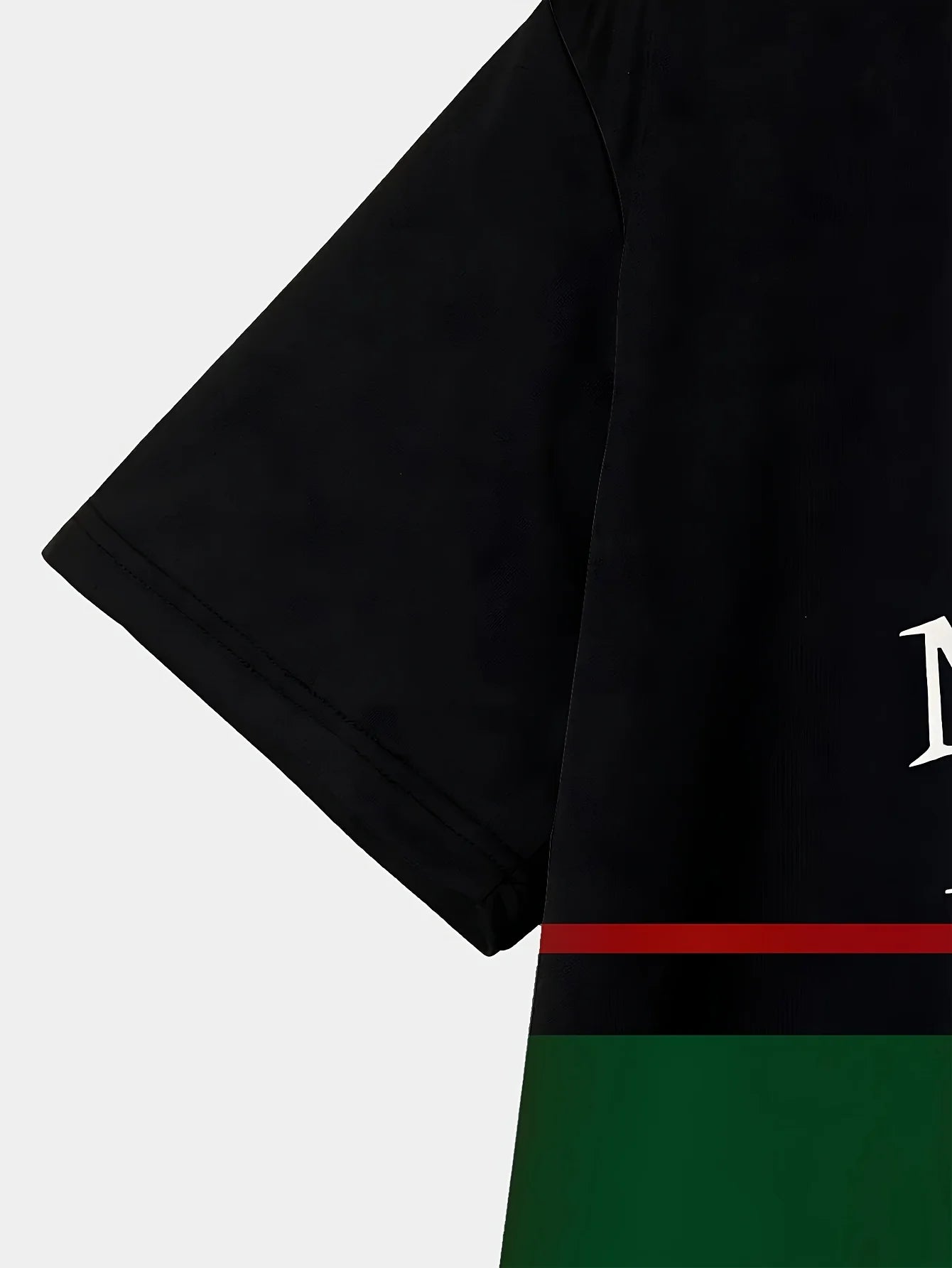 Été 2025 nouveau T-shirt Milano pour hommes imprimé en 3D décontracté, à la mode et rétro T-shirt pour hommes en polyester noir et vert.