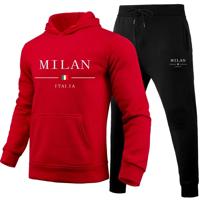Survêtement d'extérieur chaud, vêtements de sport à capuche et pantalons de survêtement confortables au quotidien, tenues de sport à la mode.