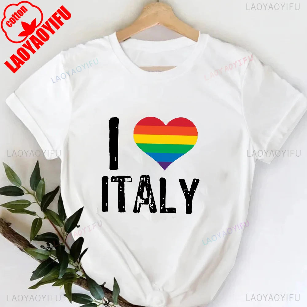 T-shirt col rond imprimé lettres Milano Italie, décontracté, manches courtes, pour femme, printemps-été