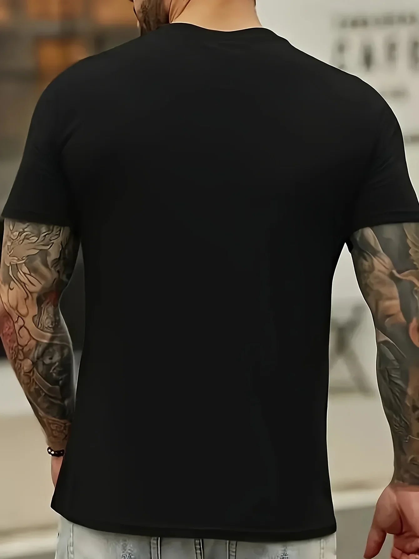 T-shirt Milano décontracté d'été, 100% pur coton, col rond pour hommes, manches courtes.
