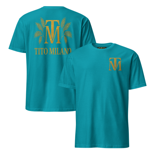 T-shirt Unisexe Premium Brodé à l’Avant TM & Impression DTG à l’Arrière – Tito Milano