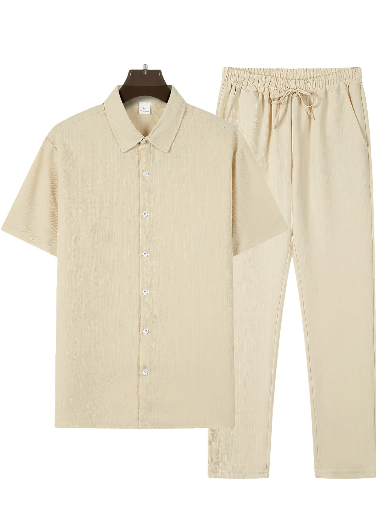 (Chemise + Pantalon) 2024 Été Hommes Mode Chemise Classique, Affaires, Décontractées