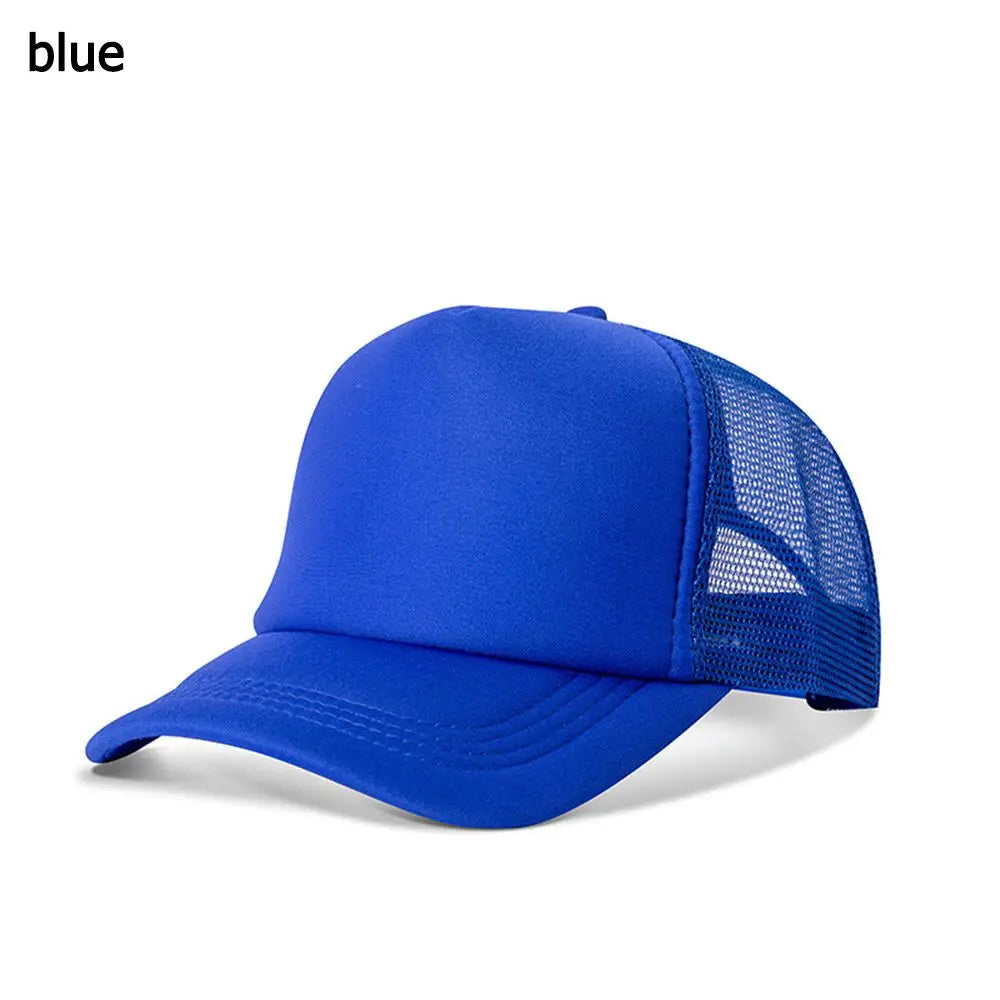 Fashion Adjustable Flat Visor Curved Mesh Cap for Men Women Casual Summer Hat