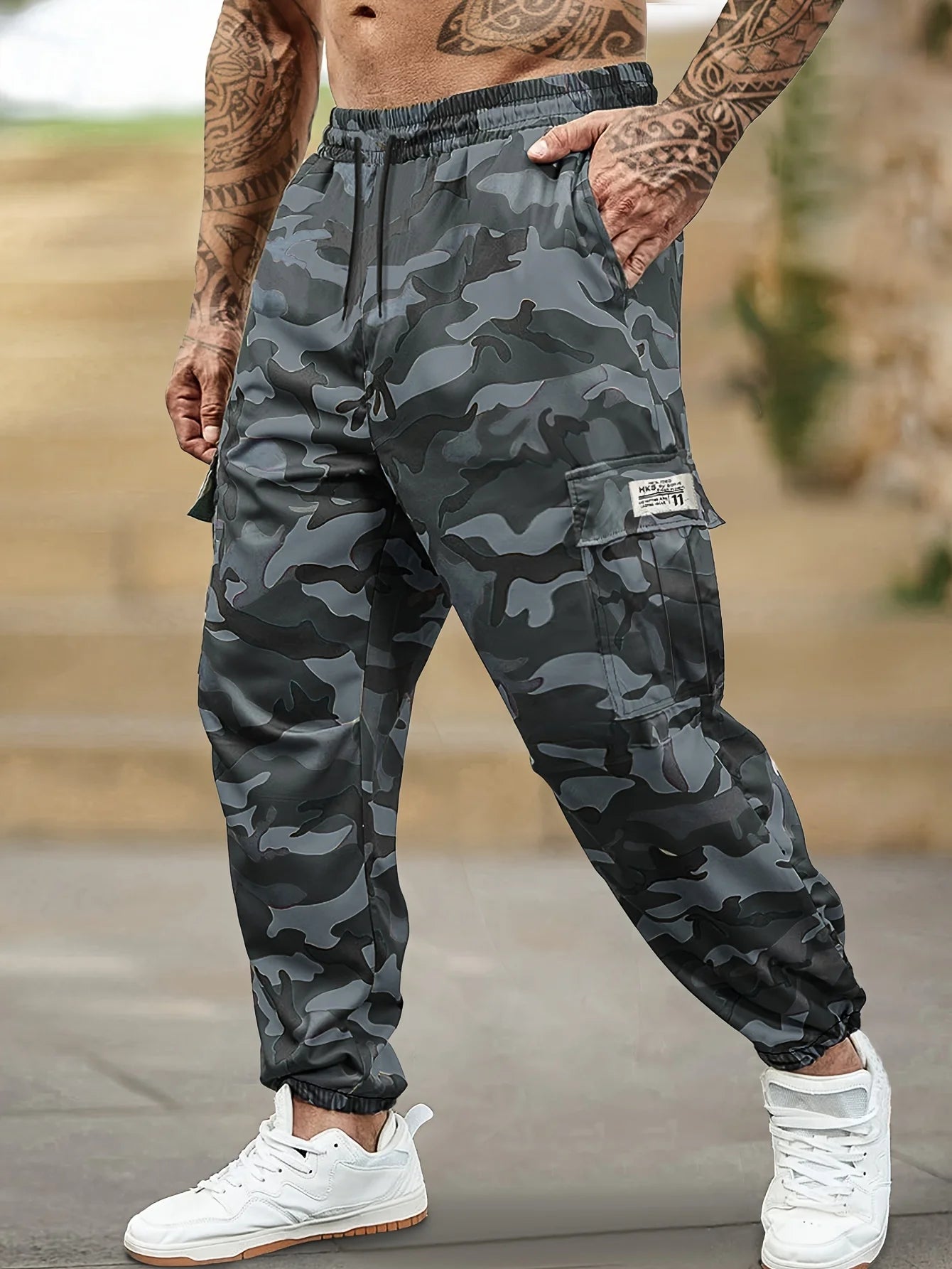 Pantalon cargo camouflage tendance d'automne pour homme